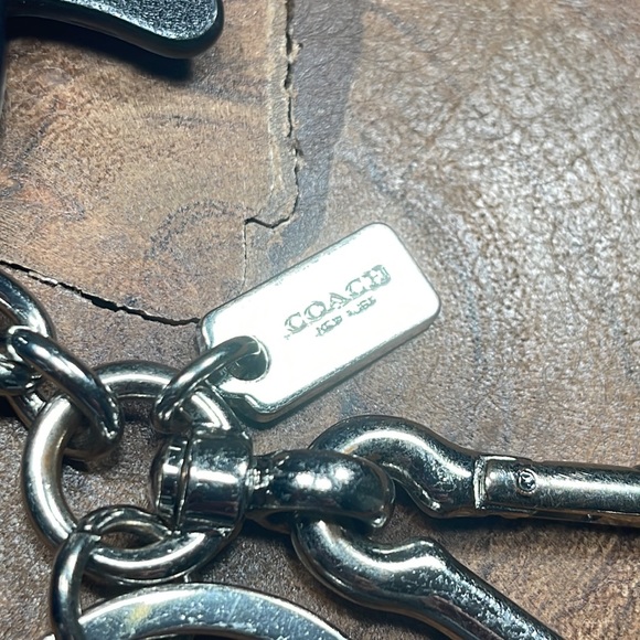 COACH Frisky Devil Emoji Leather Bag Charm Keychain - Picture 4 of 6